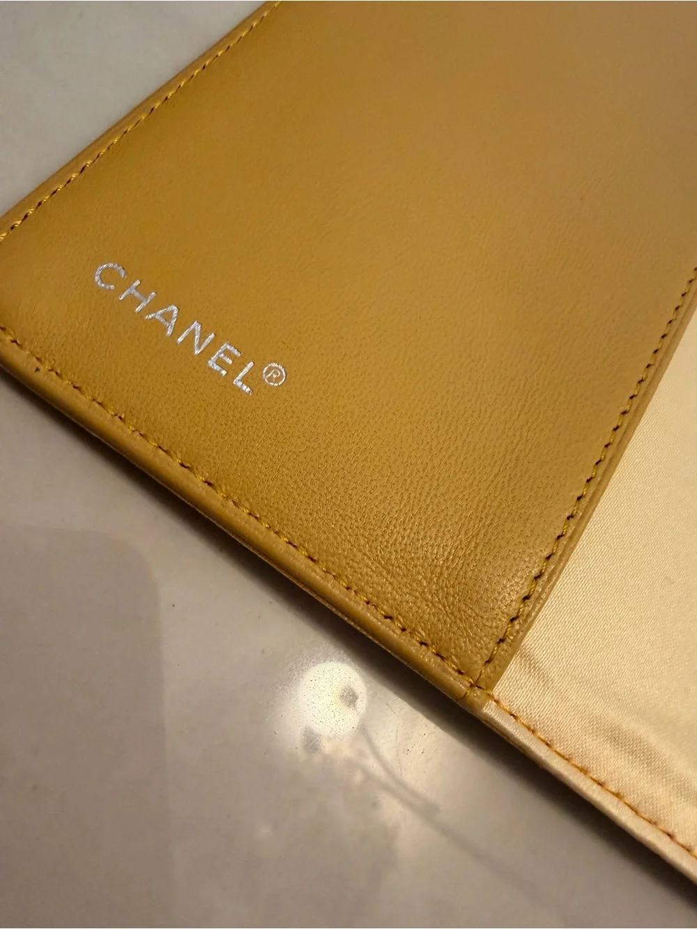 CHANEL Vintage Travel Line Yellow Nylon - 6 Ring Planner Agenda Cover
